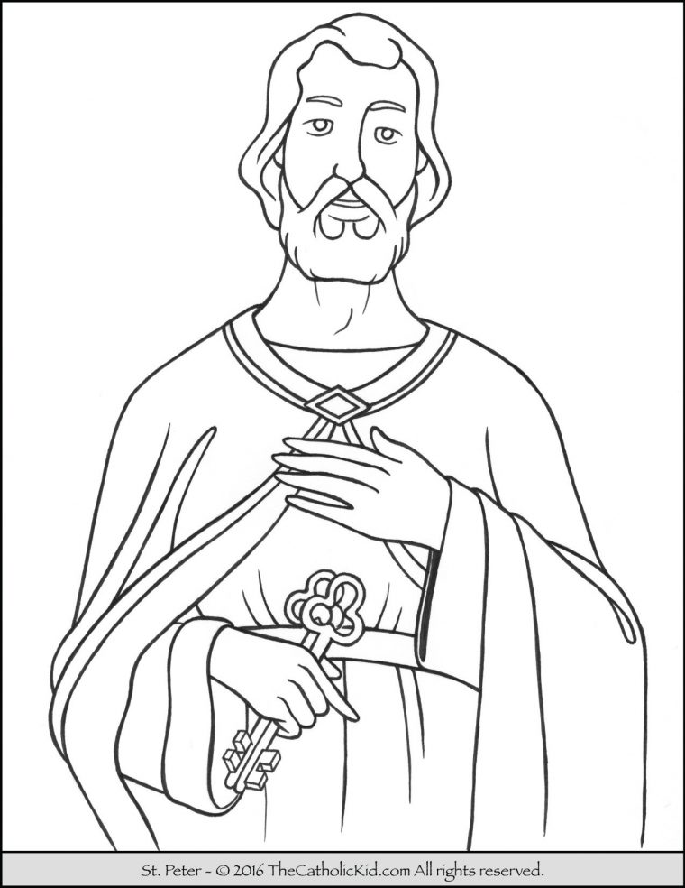 st. peter coloring page