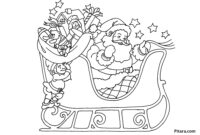 santa sleigh coloring pages santa sleigh coloring pages