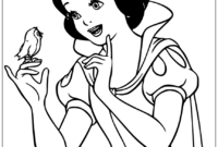 snow white colouring pages free