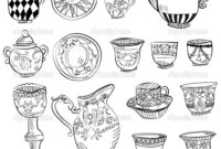 tea set coloring pages tea set coloring pages