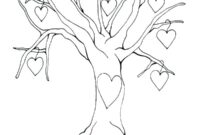 coloring page of a tree without leaves