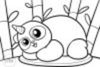 unicorn panda coloring page