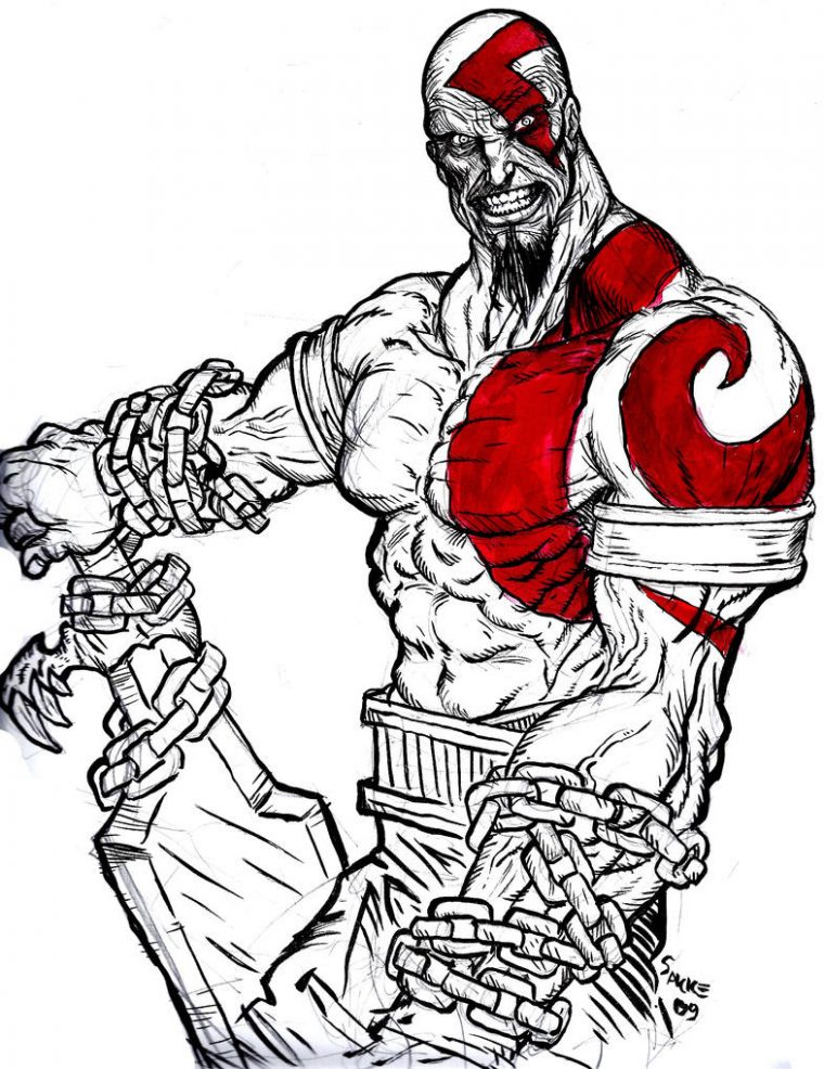 god of war coloring pages