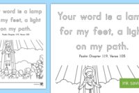 psalm 119 105 coloring pages