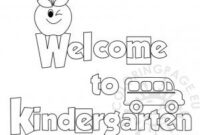 welcome to kindergarten coloring page