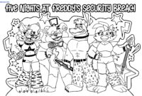fnaf security breach coloring pages
