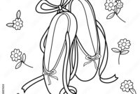 ballet shoes coloring page