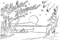 coloring page hawaii coloring page hawaii