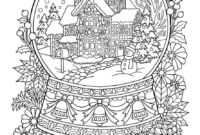 snowglobe coloring pages snowglobe coloring pages