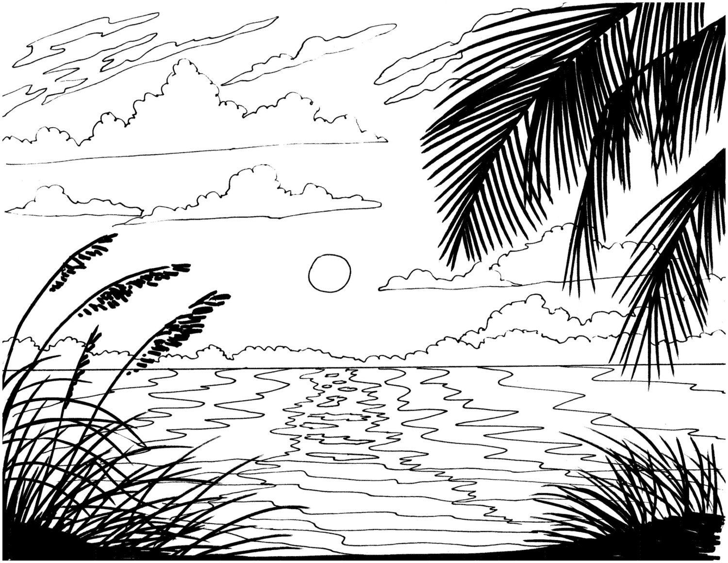 Pin by Kristen Sindeband on Paint the Canvas | Beach coloring pages
