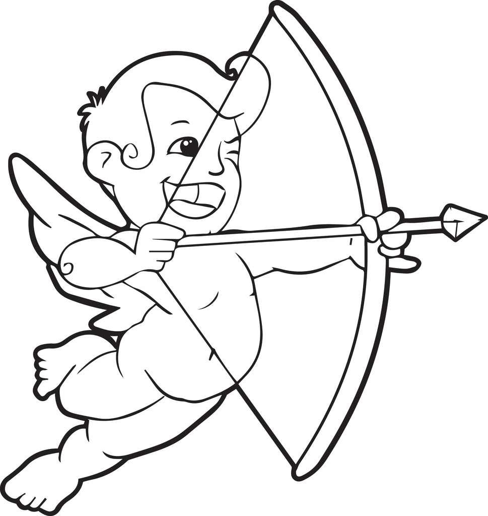 Printable Cupid Coloring Page for Kids #2 – SupplyMe