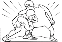 coloring pages wrestling