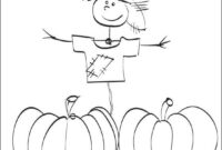 pumpkin scarecrow coloring page pumpkin scarecrow coloring page