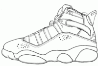 jordan shoes coloring pages printable