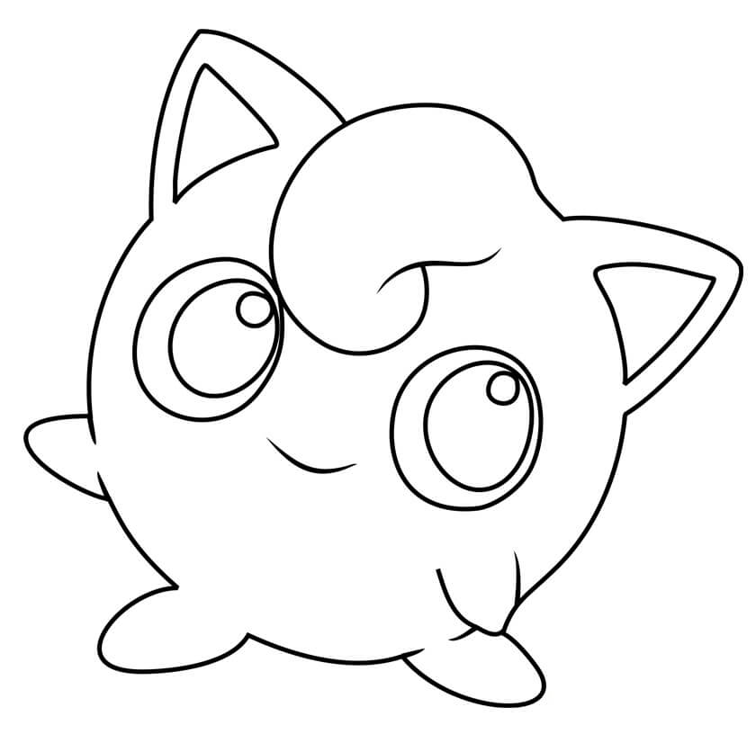 Adorable Jigglypuff Coloring Page - Free Printable Coloring Pages for Kids