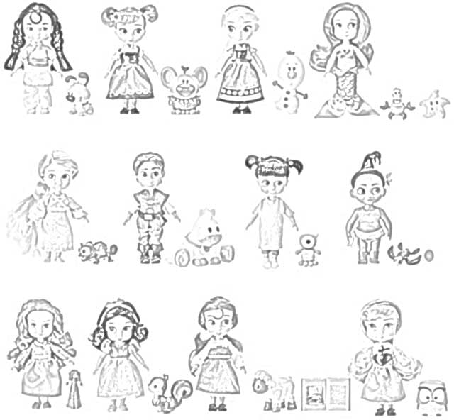Coloring Pages: Disney Animators Gift Set Coloring Pages Free and