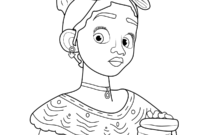 encanto coloring page dolores