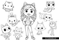 gabbys dollhouse coloring page gabbys dollhouse coloring page