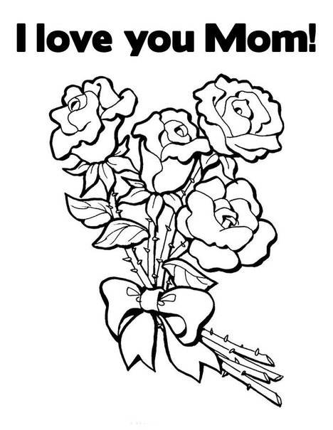 mothers day 2012 news: I Love You Mom Coloring Pages