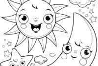 coloring pages sun and moon coloring pages sun and moon
