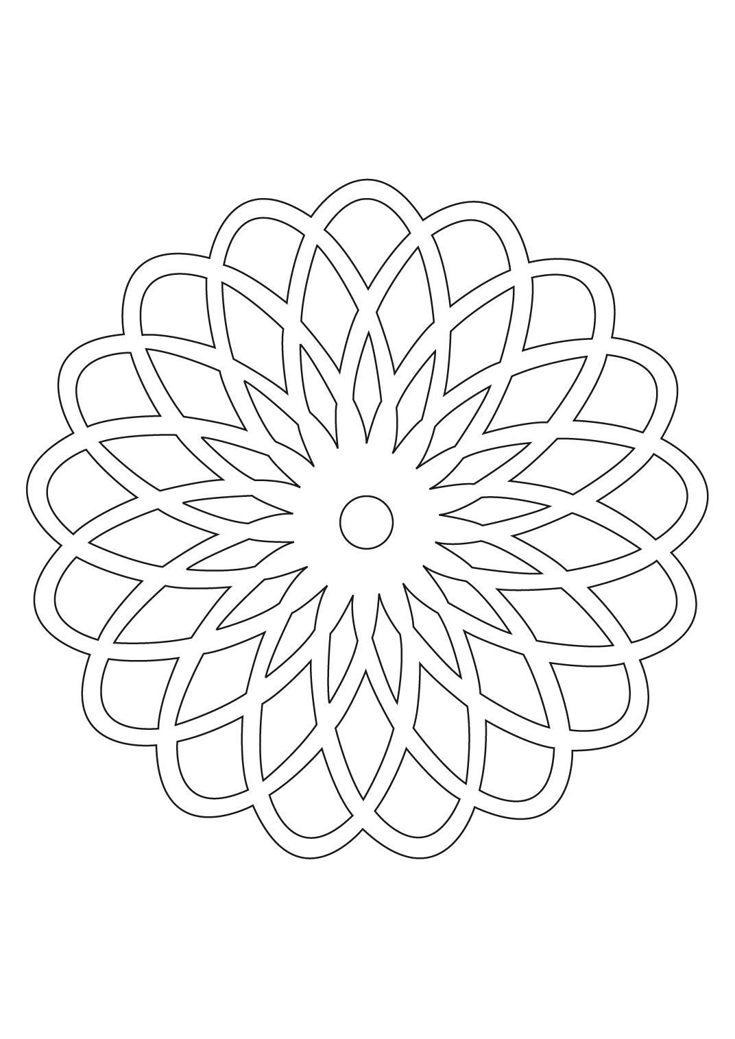 Mandala 41 - Coloriages Chiffres et formes - Mandalas