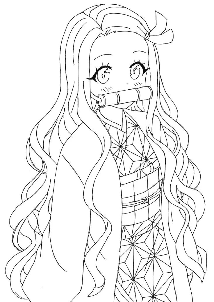 Demon Slayer Nezuko Coloring Page | Sexiz Pix