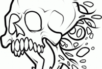 easy skull coloring pages