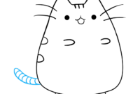 pusheen outline pusheen outline