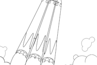 rocket ship coloring page