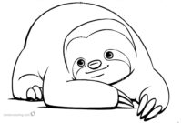 sloth printable coloring pages sloth printable coloring pages