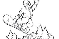 snowboard coloring snowboard coloring