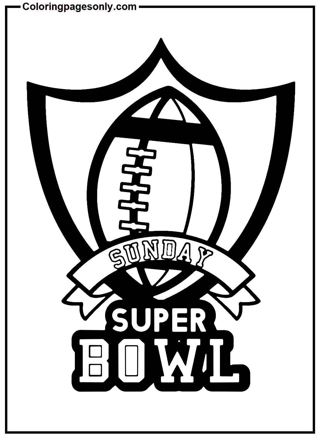Super Bowl Picture Coloring Page - Free Printable Coloring Pages