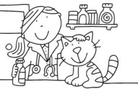 veterinarian coloring page