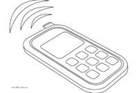coloring page cell phone