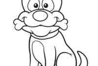 cartoon dog coloring page
