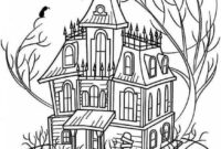 printable haunted house coloring pages printable haunted house coloring pages