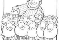 feed my sheep coloring page feed my sheep coloring page