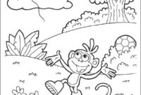 boots the monkey coloring page