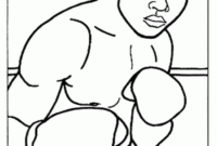 boxing coloring page boxing coloring page