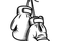 boxing gloves coloring page