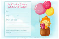 invitation anniversaire a imprimer gratuit