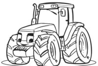 dessin a colorier facile tracteur dessin a colorier facile tracteur