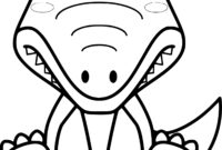 dessin a colorier facile crocodile