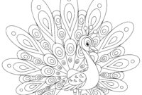 coloring page peacock coloring page peacock