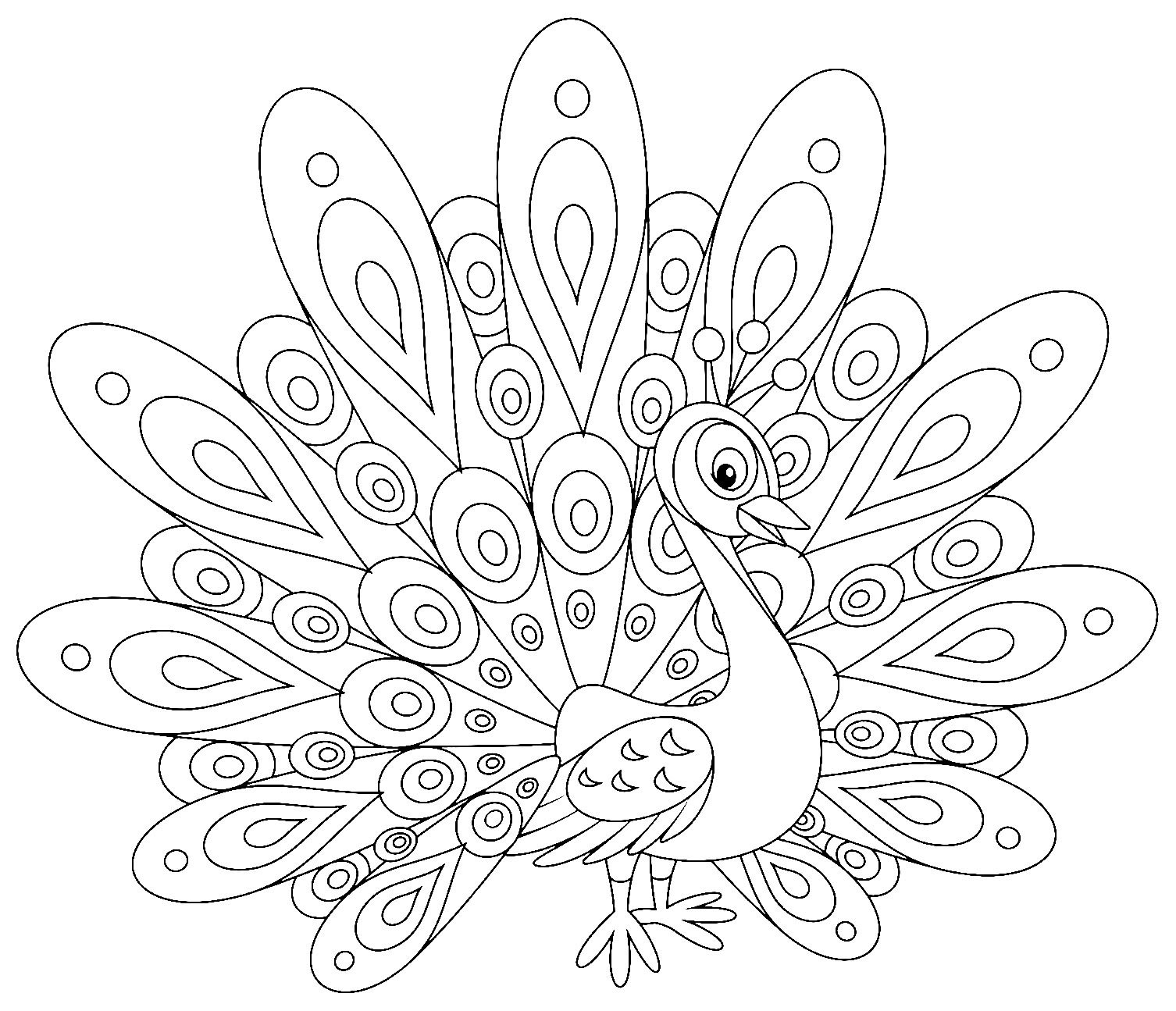 Printable Peacock Coloring Pages