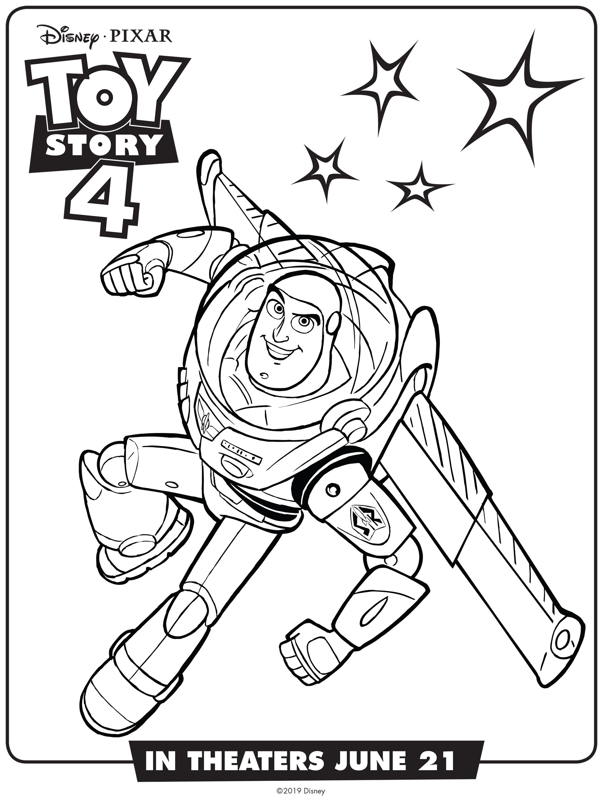 Buzz Lightyear : Toy Story 4 coloring page (Disney / Pixar) - Toy Story