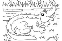 vector the crocodile coloring pages vector the crocodile coloring pages