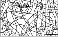 santa claus color by number