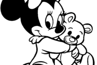 infant baby minnie mouse coloring pages infant baby minnie mouse coloring pages