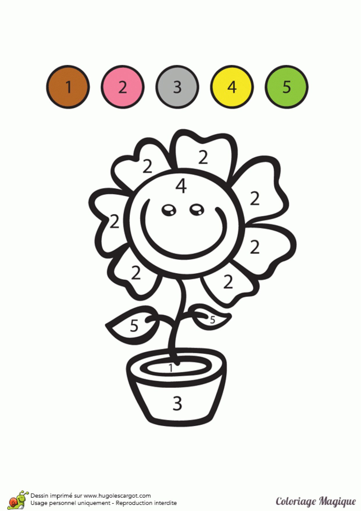 Dessin À Colorier D'un Coloriage Magique Maternelle, Une à Coloriage